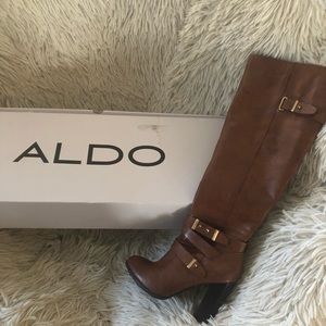 Aldo brown high boots